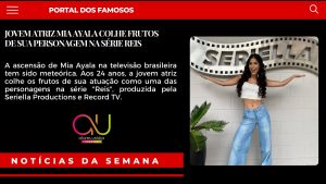 Jovem Atriz Mia Ayala